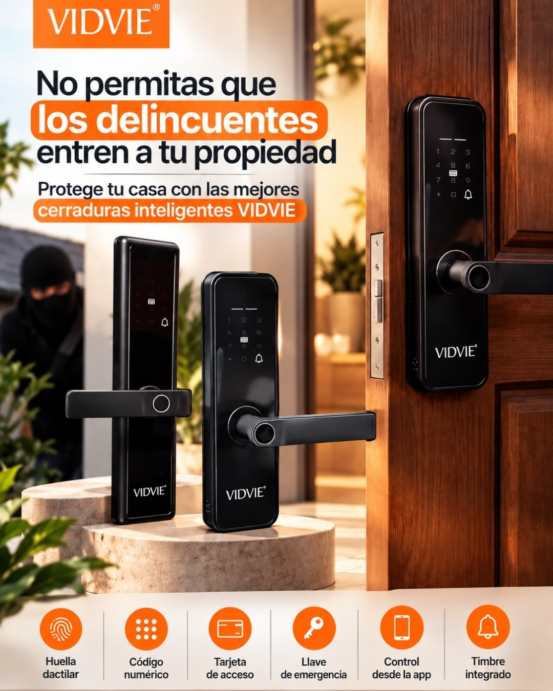 CERRADURA INTELIGENTE VIDVIE - VVRZ-1